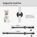 Cat Collar, for Apple Air Tag Cat Collar, in 3/8Inch Width Black. 