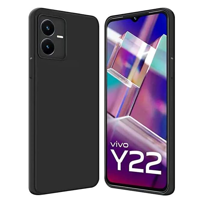 Vivo%20Y22%20Soft%20Matte%20Black%20Silicon%20Back%20Cover%20Soft%20-%20Shock%20Proof%20-%20Image%202