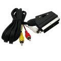 21 needle 21Pin Scart to 3 RCA Audio Video Cable Line 3 Three RCA Male 21 Pin Scart Male Video Audio Wire Cord Scart RCA Convert. 