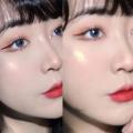 Aurora Purple Blue Highlighter Palette Makeup 3 Colors Lasting Glitter Eyeshadow Face Contouring Illuminator Highlight Cosmetics. 