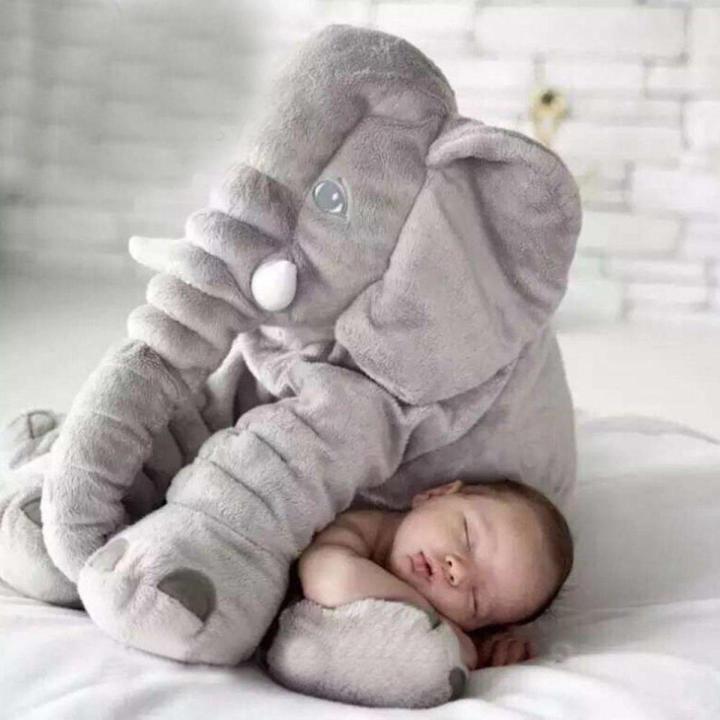 Creative Gray Plush Elephant Pillow Kids Bed Sleeping Elephant Daraz.pk