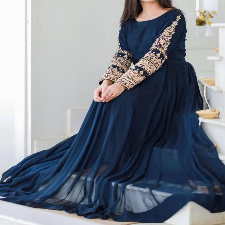 New Arrival Fashion Maxi Designer Chiffon Stitched Maxi Only for Girls Designer Maxi New Long Style Maxi Stylish Maxi Ready to Wear Wedding Dress For Girls Ladies Women Article Mar 003 Sale Low Price