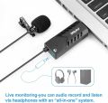 FIFINE USB Lavalier Microphone, Clip-on Cardioid Condenser Computer mic Plug and Play USB Lapel Microphone with Sound Card for PC and Mac-K053. 