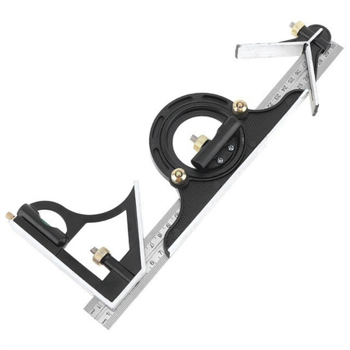 3 in 1 300 mm Measuring Ruler Adjustable Measuring Ruler Multi Combination Square Angle Finder