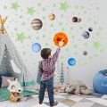 Tofok Diy Luminous Solar System Planet Wall Sticker Creative Diy Vinyl Fluorescent Stars Kids Room Home Mural Decal In Dark. 