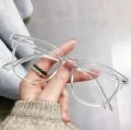 Transparent Glasses White For Men/Women/Boys/ Girls Lightweight Beautiful Square Shape. 