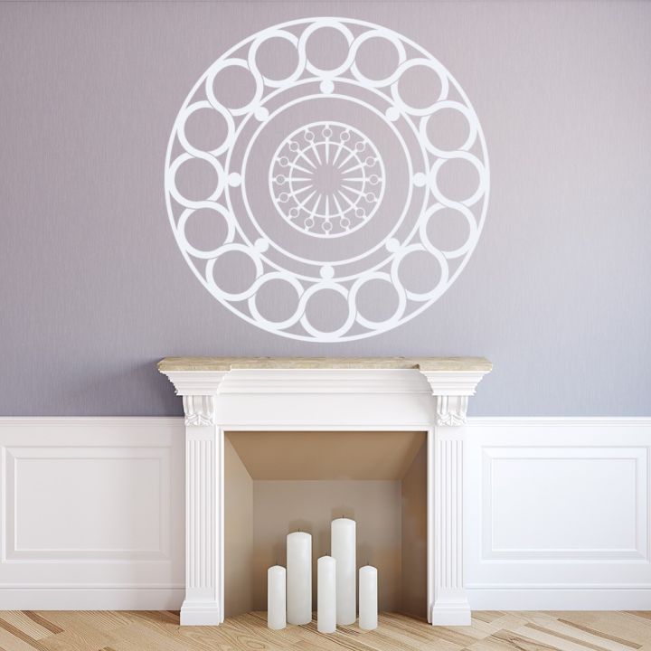 White Pattern Wall Sticker Size: 2 x 2 feet - Geometrical illusion design Pattern wall stickers ...