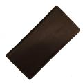 Long Brown Plain Leather Wallets. 