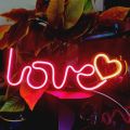Love With Heart logo Neon Light Sign For Room Decoration And gift for someone special. 