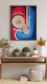 Modern Islamic calligraphy, Canvas painting with beautiful colors ,office and home wall décor 18" x 24 ". 