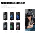 Nimmy 3D Embroidery Leather Case Dazzling Lion, Green Panther, Tiger, Eagle, Wolf, 360° Protection Creative Leather Phone Case for iPhone 14 Pro Max. 