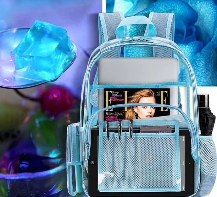 Safa High Quality Transparent School and College Backpack Bag for GIrls