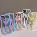 3D Love Heart Silicone Phone Case For IPhone 11 12 13 14 15 Pro Max 7 8 Plus Se 2020 XS Max XS XR Covers Shockproof Phone Casing Shell. 