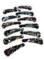 pack of 12 PCS Tik Tak HAIR PINS FOR GIRLS Tic Tac HAIR CLIPS FOR BRAID HAIR CATCHERS FANCY FASHION SCHOOL COLORS MULTICOLOR CLICK CLIPS. 