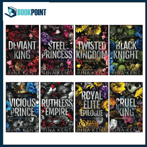 Royal Elite Series (8 Books Series) by Rina Kent ,Cruel King, Ruthless Empire, Black K-night, Deviant King, Steel Prince, Twisted Kingdom, Vicious Prince, Royal Elite Epilogue l Best Seller l Amazon Choice l Best Quality l Reasonable Price