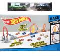 Hot Wheel 3313 Double Ring Speedway Race Track with dead loops: 2 cars included. 