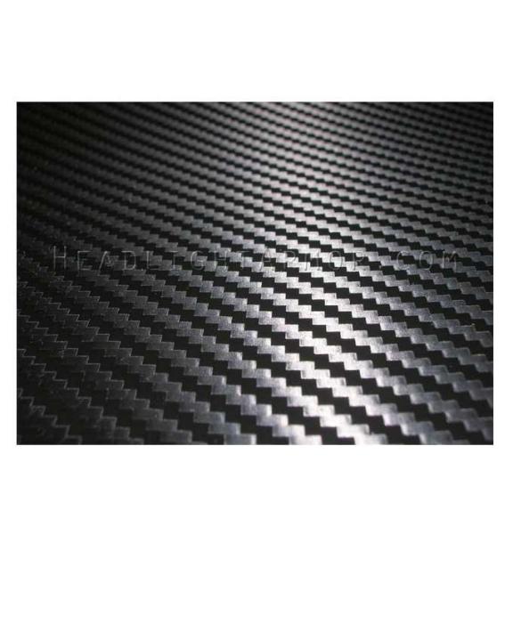 Universal Laptop Back Skin Carbon Fiber Texture - Black