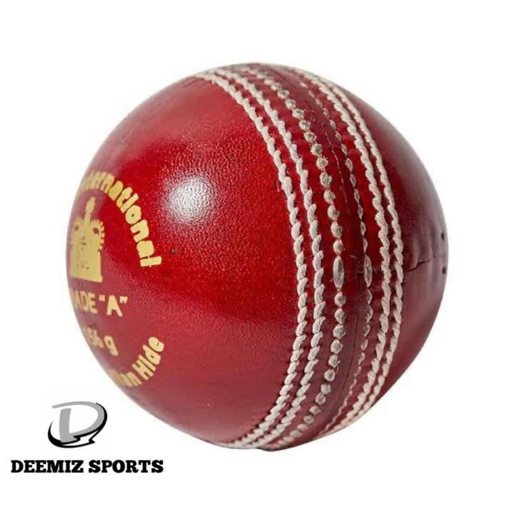Cricket Ball Red Color A Grade | Hard and Seasoned Hand Stitched No Stamp for Indoor and Outdoor Professional Practice Cricket Balls