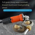 NCANRUI Brazing Diamond Mushroom Polishing Cone Pebble Cobblestone Marble Abrasive Tools Inner Circle Flower Pot Arc Grind 30mm. 
