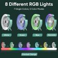 New Electric Fan RGB Lighting Fan USB Rechargeable Desktop Fan Home Office Silent Colorful Fan.Multifunctional Colorful Desktop Small Fan, Portable Floor Mounted Fan with Light, USB Charging Personal Fan, air Circulation Fan, 5-Lights.. 