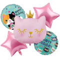 crown cat Foil Balloon | 5 pcs Set | For | birthday Party Decor. 