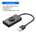 ORICO Sound Card External USB Interface 3.5mm Stereo Microphone Audio Volume Adjustment Free Drive Adapter for Laptop PS4 Headse. 