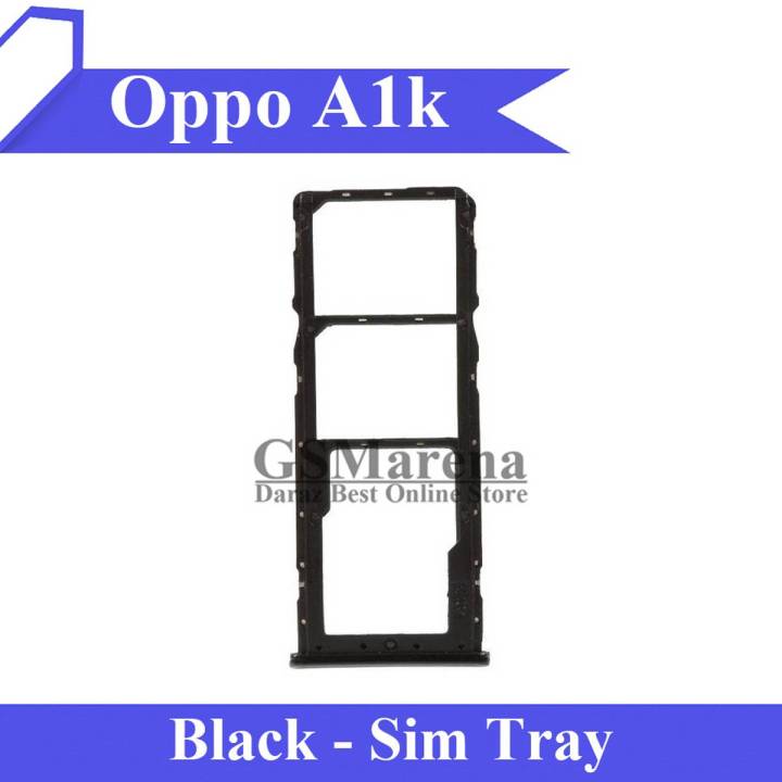 Oppo A1k SIM Tray Sim Jacket Sim Slot Sim Door For A1k - Black