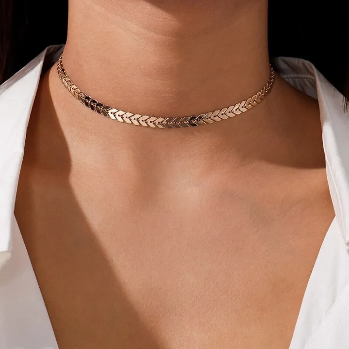 Best%20Qualtiy%20Golden%20Leaf%20Chain%20Fish%20bone%20chain%20Design%20For%20Girls%20And%20Womens%20-%20Image%202