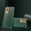 lthmy for vivo V21e 4G Phone Case Leather Crocodile Pattern Plating Soft TPU Shockproof Anti-scratch Four Corners 360 Degree Protection Back Cover. 