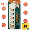 High Quality Extension Lead/Wire 5 Way Sockets  With 3 Meter (99.9% cooper wire) Cable ⋮ 2800 Watts ⋮  Heavy Duty Extension⋮ Model  EHT- 158. 