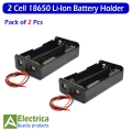 2/5 pcs 2 Cell Black 18650 Battery Holder 3.7V Clip Holder Box Case For Rechargeable Li-ion Battery Storage Box 18650 Battery Holder by Electrica. 