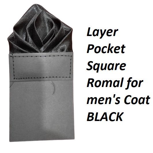 Pokit Romal New Design Multi Layer Pocket Square Romal for men's Coat BLACK | Daraz.pk