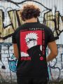 Anime Naruto itachi uchiha design tshirt Black Cotton Tshirt itachi uchiha Premium Quality for anime fan boys and gilr. 