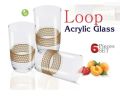 Drinking glass set 6 pcs glasses drinking beautiful design. 