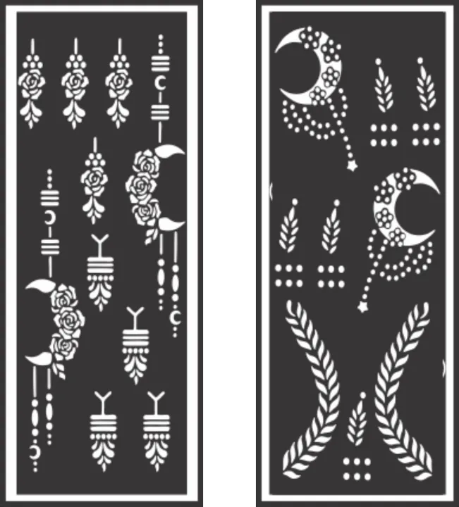 Chand Sticker Chand Rat Arabic Bridal Mehndi Design Henna Mehandi Stencils Stickers ...