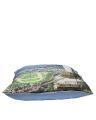 Blue Satin Printed Cushion - VDS-33. 
