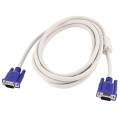 3M VGA Monitor Cable Male To Male White 3+4 VGA HD Data PC TV Projector HD Cable Video Projection Line SVGA 15Pin Male to Male M/M Monitor Cable 1080P High Resolution Cord For Pc Computer. 