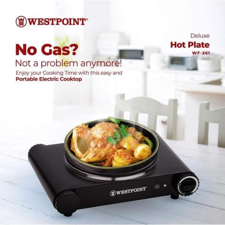 Westpoint Deluxe Hot Plate WF 261 - Black