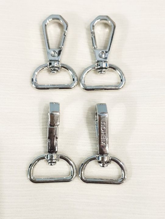 3/6 Pairs Premium Imported Durable Nickle Metal Lobster Clasp with Swivel Hook – Supreme Quality Faceted Design Locks Ideal for Keychains, DIY, Bag, Purse, Chains, Customizable Belts, Keychain Locks for Automotives
