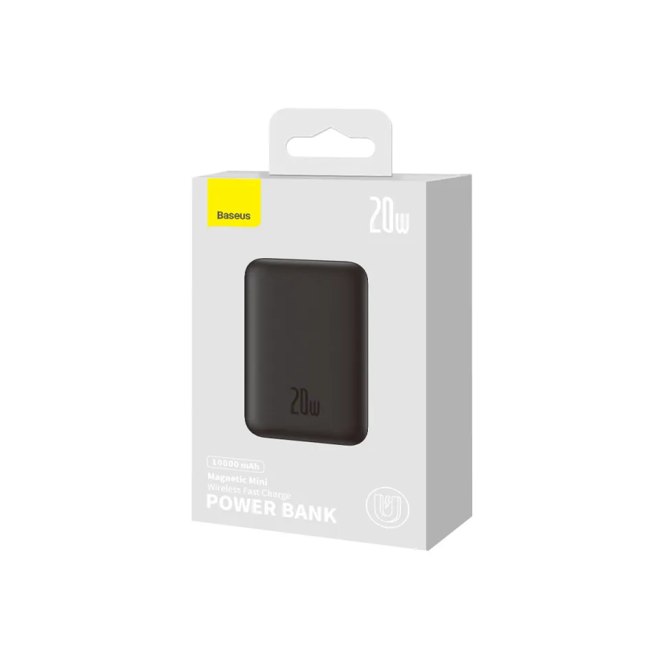 Baseus Magsafe Power Bank MagPro, Power Bank Magnetico Senza Fili, 5000mAh Mini Power Bank con USB-C, PD 20W Ricarica Rapida Magsafe, Batteria Esterna Batteria per iPhone 15/14/13/12, Nero