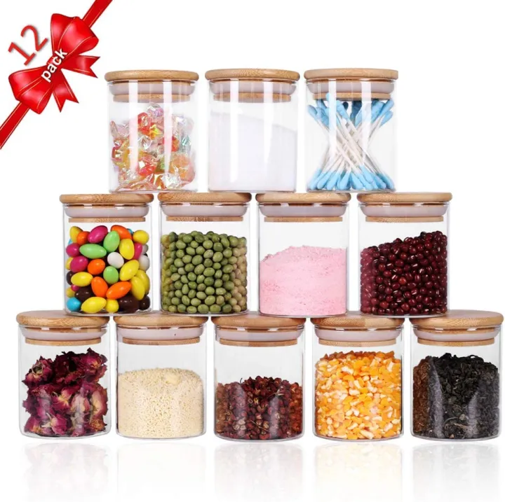 AKHPAL%20Glass%20Jars%20Set,Upgrade%20Spice%20Jars%20with%20Wood%20Airtight%20Lids%20and%20Labels,%20450ml,%2012%20Piece%20Small%20Food%20Storage%20Containers%20for%20Home%20Kitchen,%20Tea,%20Herbs,%20Sugar,%20Salt,%20Coffee,%20Flour,%20Herbs,%20Grains%E2%80%A6%20-%20Image%204