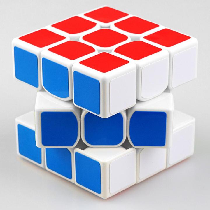 Rubiks cube 3x3 Smooth and Fast - Stickerless, Good Quality, Magic Rubix Cube-Educational Puzzle Toy - Speed Brain Game Square Colors Rubic Cube white