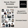 Peaky Blinders Sticker Sheet Best Quality Stickers For Thomas Shelby Fans Famous Series Stickers Aesthetic and Cool Vibes. 