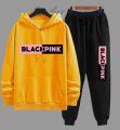 Blackpink Printed Fleece Full Sleeves Pull Over Hoodie & Trouser For Women & Girls. 