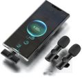 ( Not Support Tecno and Infinix ) K9 Dual Microphone Mic Plug & Play USB Type C Plug Wireless Lavalier Microphone | Mini Lapel Microphone Wireless Mic For Recording YouTube_Facebook_ Interview Auto Sync Noise Reduction NO APP or Bluetooth Needed- Dual Mic. 