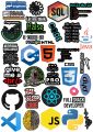 Programming Stickers for Boys- Engineer   Stickers for Girls - stickers  For Boys - Pack of 30  Student Stickers - Size 4 CM Each Sticker For Laptop ,& Mobile. 