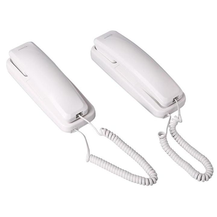 2 Set Cell Powered RL High Quality Audio Door Phone Intercom Inter-phone Wired Home Office Restaurants No Electricity Required