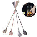 1Pc long handle mixing spoon stainless steel bar cocktail spoon twisted handle FINPAE. 
