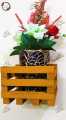 Wooden Decoration piece - Wall hanging + Table decoration - Wood Container only - without flowers - Wood decorative hanging classic elegant unique beautiful decor fancy and cool looking. 