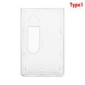 1pc Unisex Hard Plastic ID Business Case Multi-use Badge Protector Cover ID Card Pouch Card Sleeve Work Card Holders Name Card. 